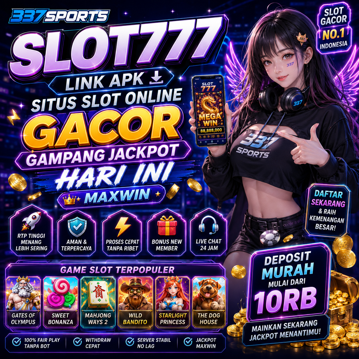 Slot777 : Link Apk Situs Slot Online Gacor Gampang Jackpot Hari Ini Maxwin